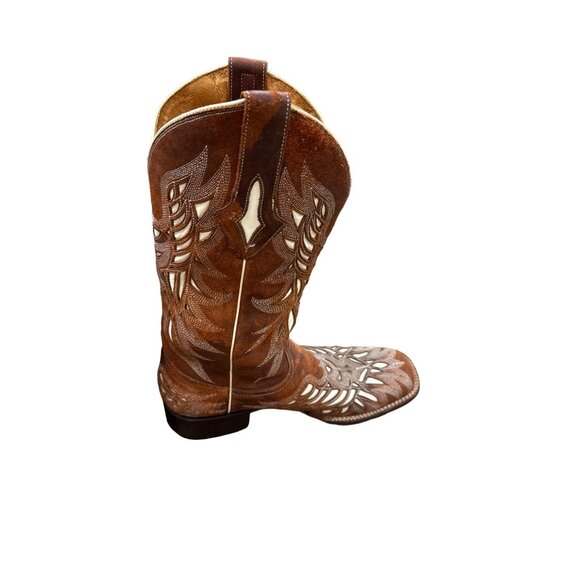 Resistol men’s brown leather western shoe boots size 9D SKU 3701 main image 10